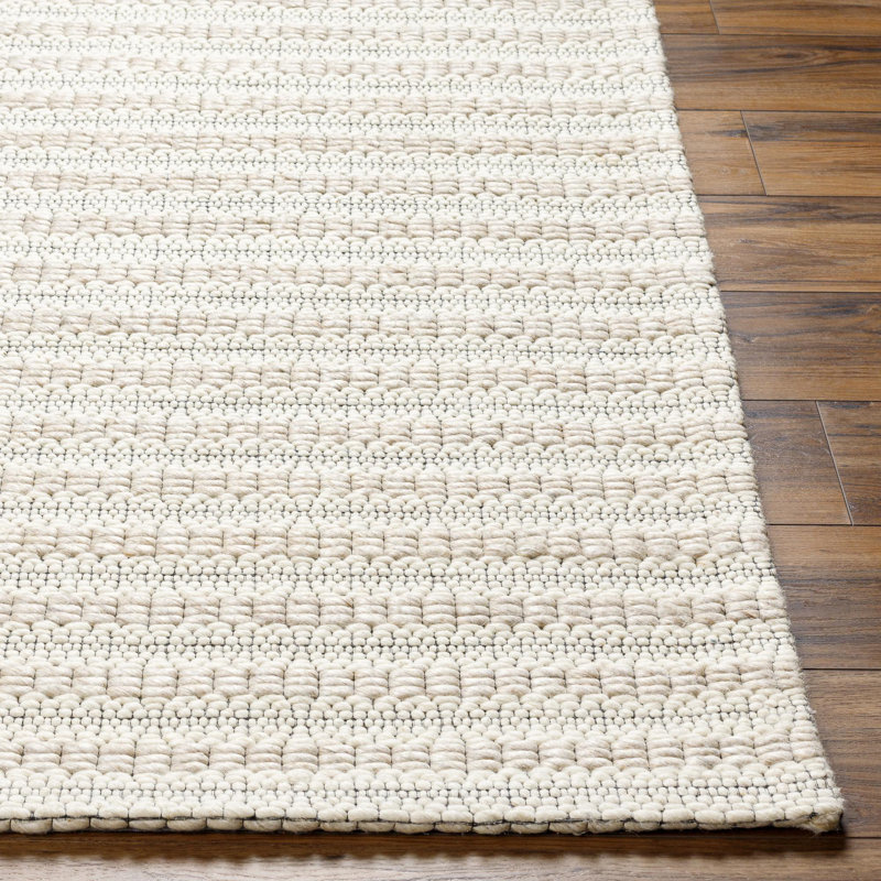 Harvi Striped Rug, Rectangle 6' x 9', Brown/Cream