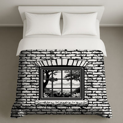 Brick Wall With Window Duvet Covers