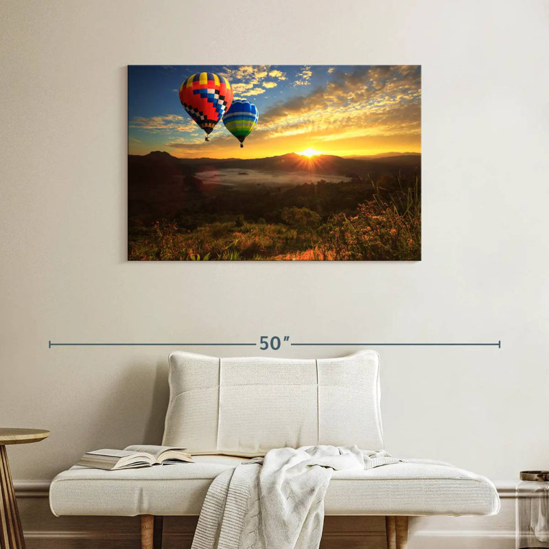 Montgolfières Mehar au lever du soleil, H 26 po x l 39 po