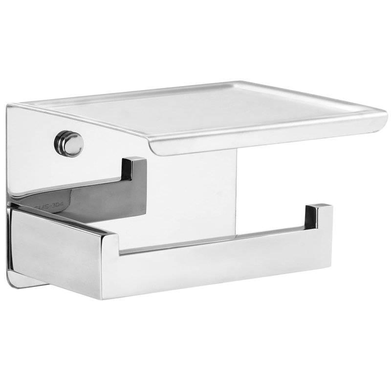 Beetner Wall Mounted Toilet Paper Holder, Polished Chrome