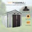Remises spacieuses et modernes avec cadre en aluminium durable pour le rangement dans le jardin