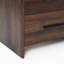 Table de chevet 21,7 po Mid-Century moderne en noyer avec 2 tiroirs
