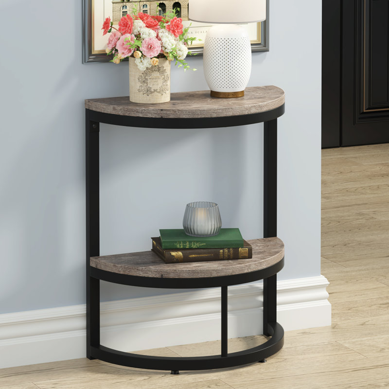 Viktualien End Table, Gray, Black