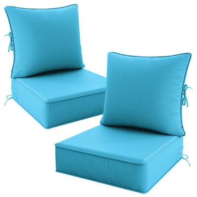 24" X 24" X 6.5" Outdoor Cushion Set Patio Chair Cushions