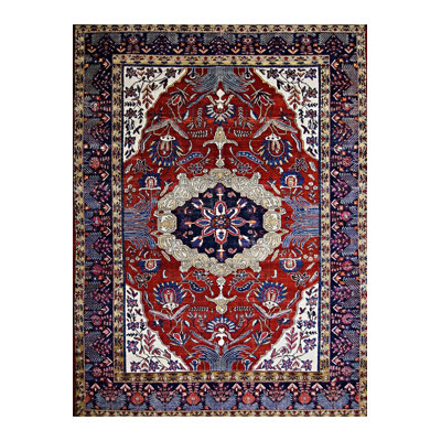 Burgundy Theme Traditional Motif and Floral Pattern Vintage Decorative Washable Rug