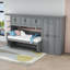 Lit escamotable simple avec garde-robe, armoire et bureau-1568726998