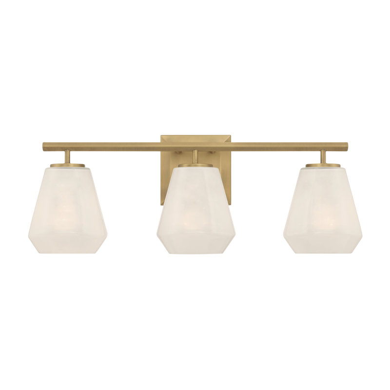 Meuble-lavabo 3 lumières 22,75 po Siena, Laiton, H 8,25 po x l 22,75 po x P 6,75 po, Trois lumières