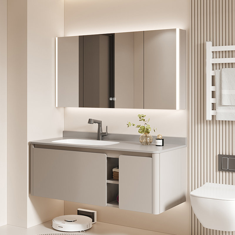 Modern cream style bathroom cabinet
