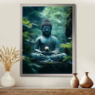 Altamaha Teal Buddhism Buddhas Serenity I - Buddhism Wall Art