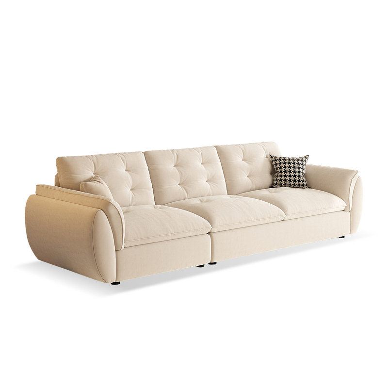 Coussin modulaire 100% polyester crème, L 118,11 po