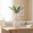 Liubomila 10" Ribbed White Ceramic Vase-95418596-95418597