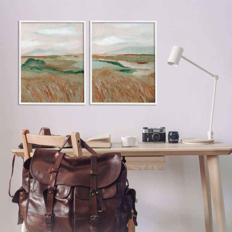 «Windblown Reeds Landscape Single Photo Frame» par Nikita Jariwala, 2 pièces sur toile, H 30 po x l 24 po