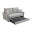 Canapé-lit modulaire en chenille gris avec rangement et 2 coussins décoratifs