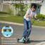 Trottinette électrique Dearauto pour enfants, moteur 250 W, 4 roues, 5 vitesses, vitesse maximale 16 km/h, autonomie de 13,7 km, lumières DEL colorées, trottinette électrique pliable pour enfants de 8 ans et plus, cadeau-134440234