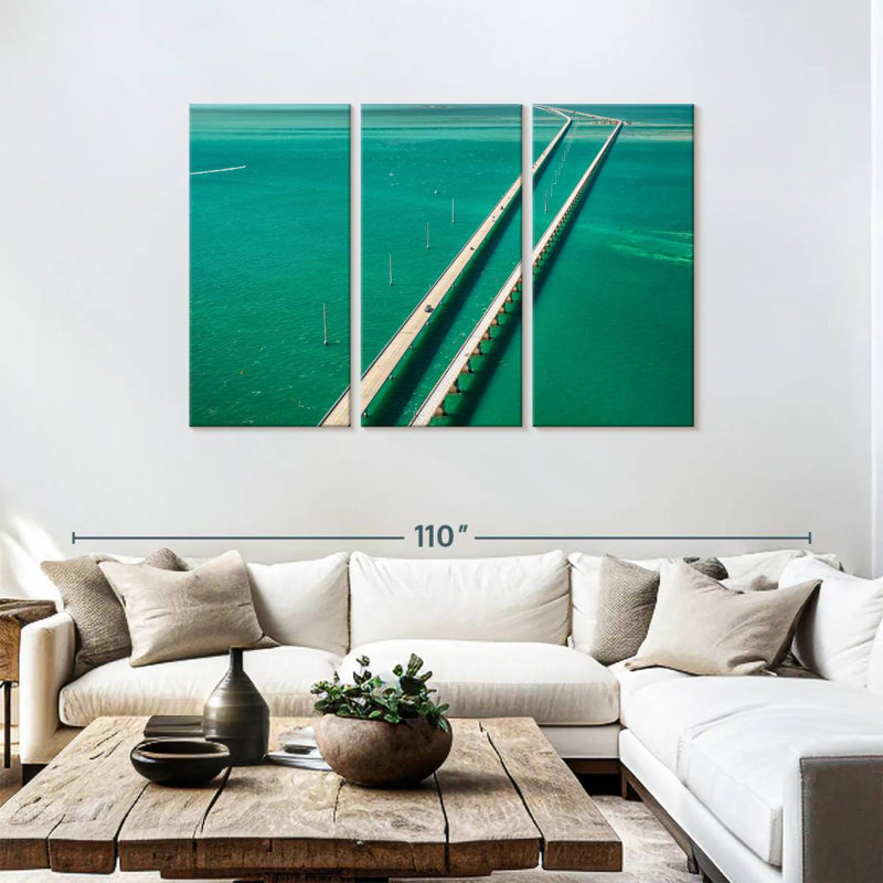 Lilie Peaceful Seven Mile Bridge, H 48 po x l 74 po