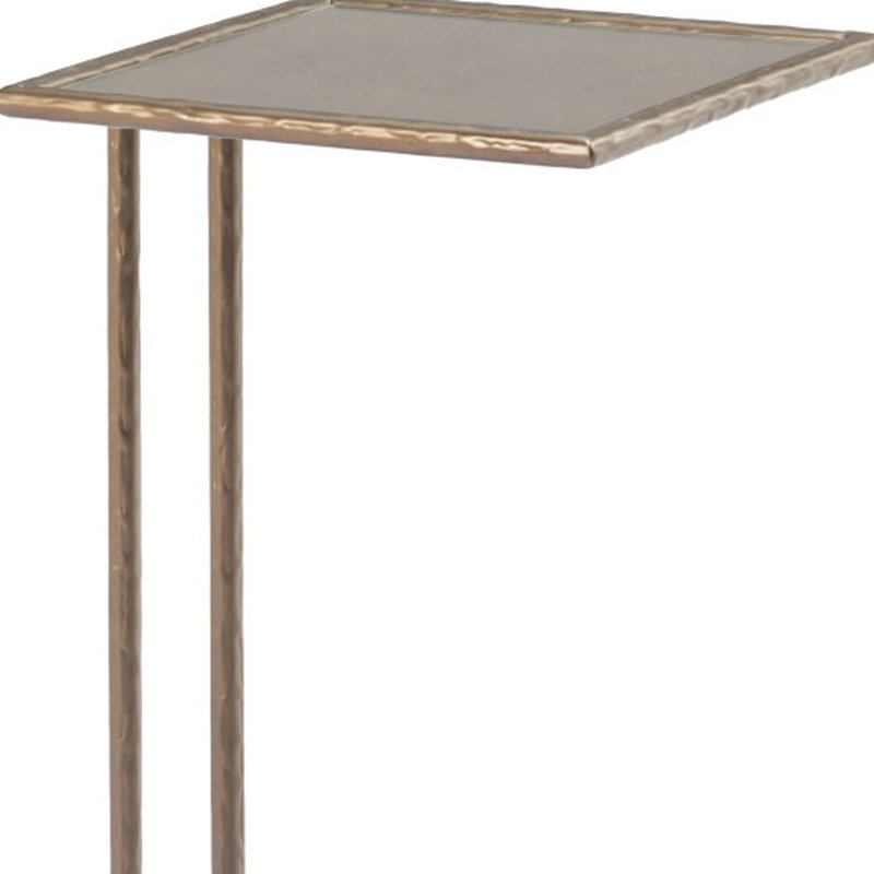 Table de bout à piédestal en acier 25 po