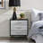 3 Nightstand In Black, Silver And Gold - Sleek Functional Bedroom Storage Enhancing Style