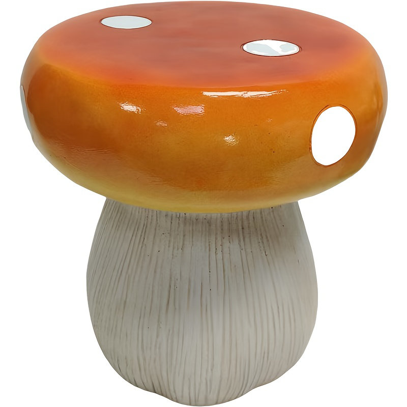 Statue de modèle champignon, siège décoratif extérieur en résine de jardin, siège pour enfants résistant aux intempéries et support pour plante