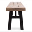 Banc d'extérieur avec panneau à lattes et cadre en bois d'acacia (ensemble de 2)