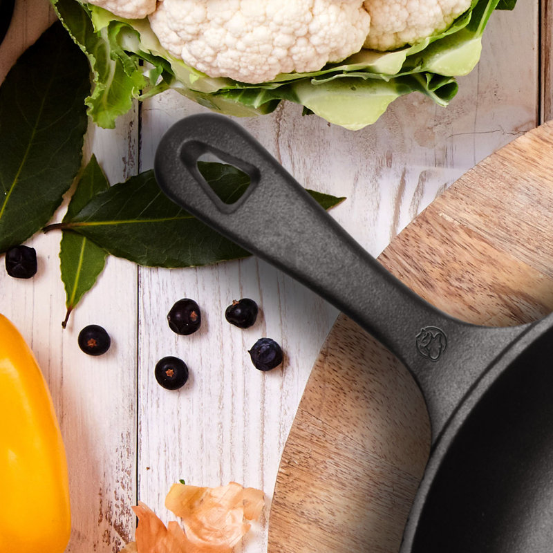 Pre-Seasoned Black Cast Iron Dutch Oven with Skillet Lid