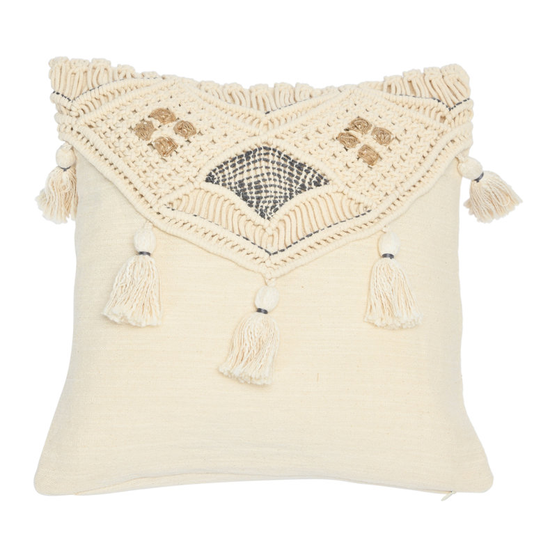  Housse et insert de coussin tissé carré