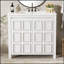 Meuble-lavabo blanc antique de 36 pouces avec lavabo en céramique et armoire de rangement spacieuse pour une organisation élégante-1507327267