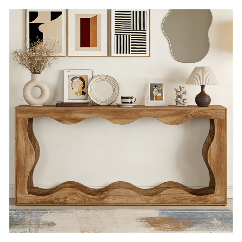 Modern Style Entryway Table, Wood