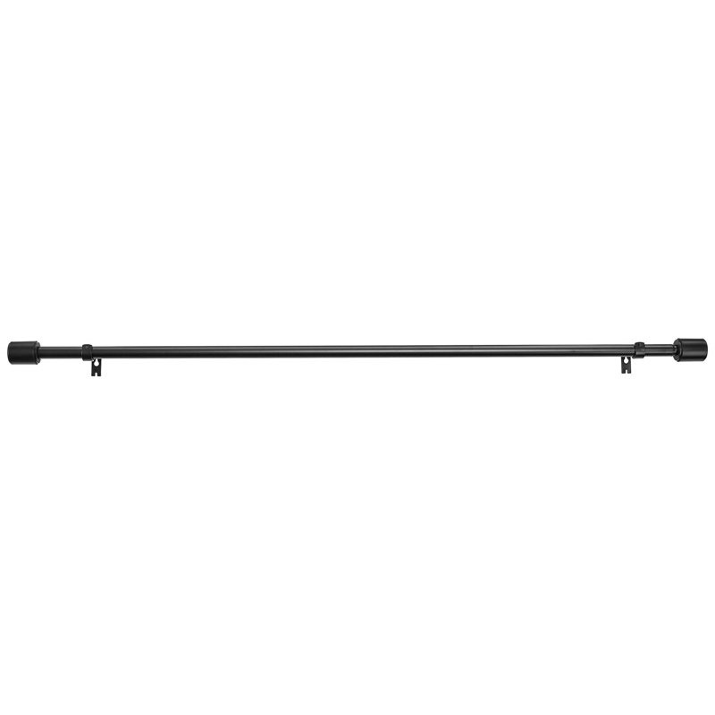 Nicolay Adjustable Single Curtain Pole, 183cm H x 5cm W x 5cm D, Nickel