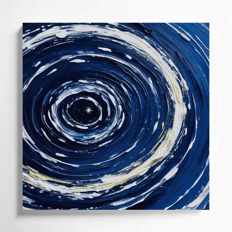 Space Star, photographie d'art sur toile bleue