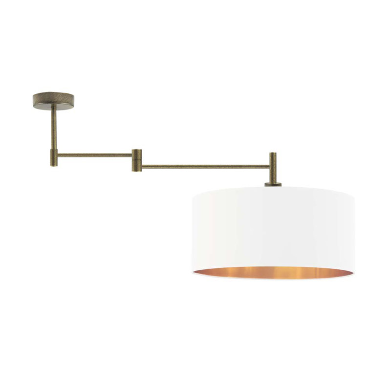 Scot Fabric Semi Flush Mount, White