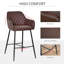 Dray Upholstered Counter Stool with Metal Frame