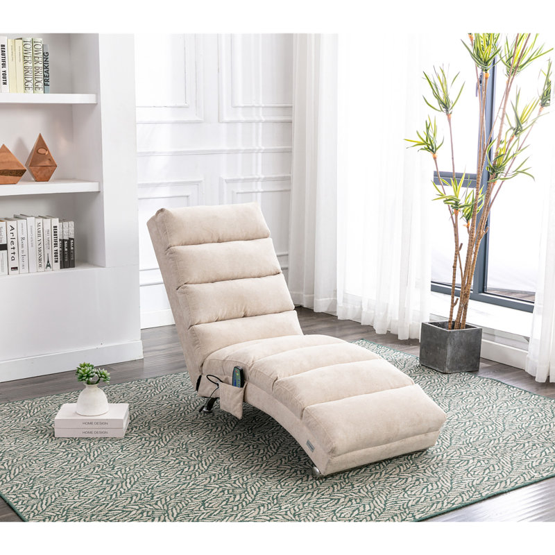 Upholstered Chaise Lounge, Beige