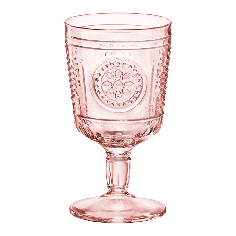 Romantic Wine Glasses, Pink, 12
