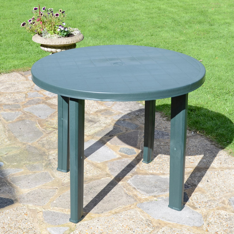 Revello Round Garden Table, Green