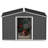 8 x 10 FT Garden Shed Storage Tool Shed with Sliding Doors, Dark Gray-114009778-114009772