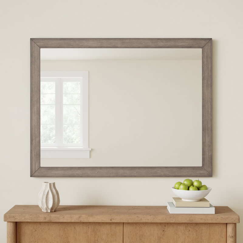Wood Rectangle Wall Mirror