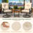 Ensemble de 2 chaises de patio à bascule pivotantes pour l'extérieur, ensemble bistro en rotin avec 2 chaises berçantes et 1 table basse-110441727