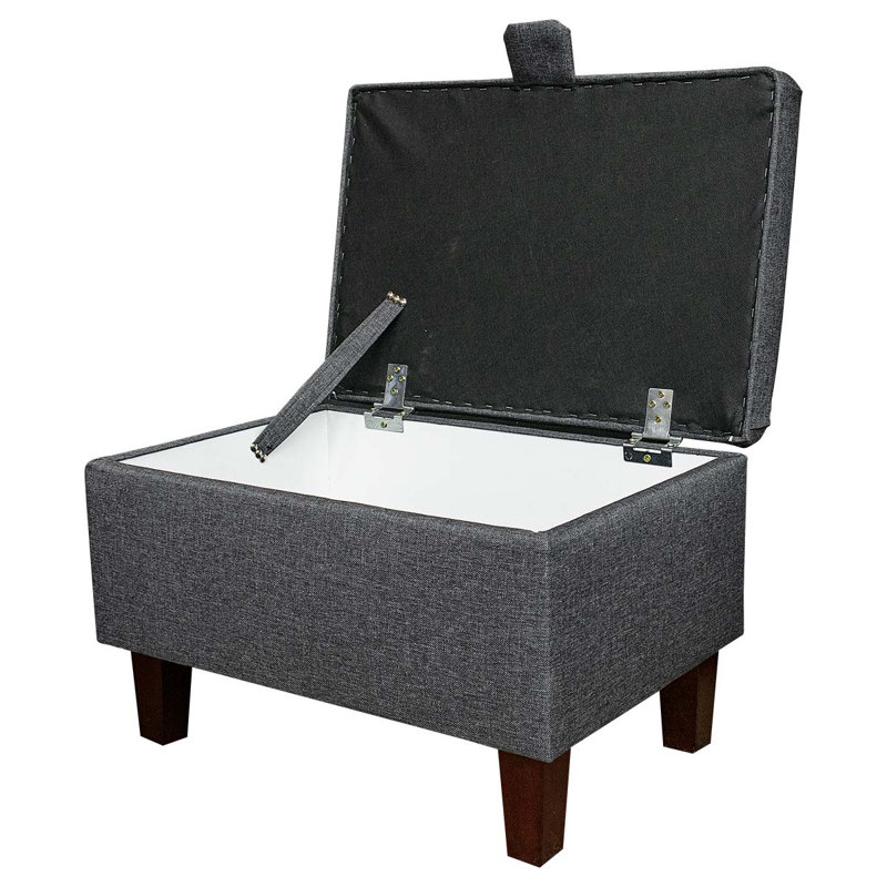 50.8cm Wide Rectangle Solid Colour Footstool Ottoman with Storage