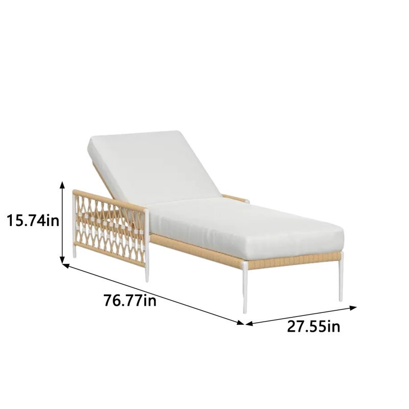Durable Outdoor Chaise Lounge Outdoor Chaise Lounge , Cushion Included