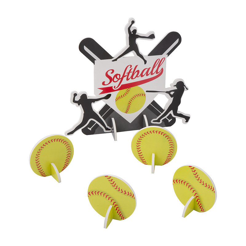 Centres de table Funball Softball Fun - 5 pièces