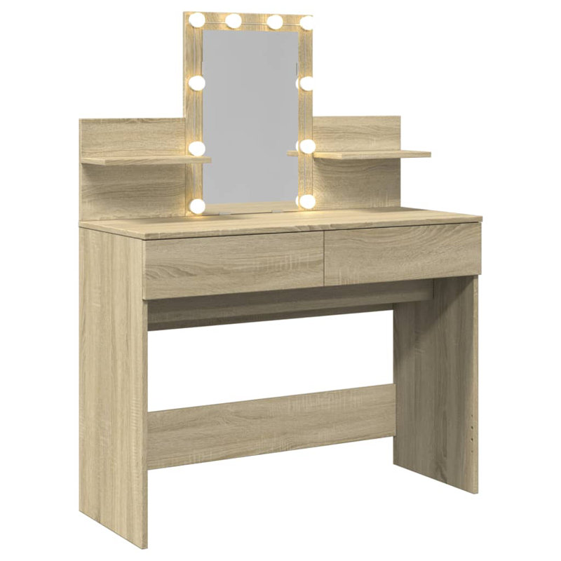 Dressing Table with Mirror, Sonoma Oak