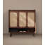 Armoire à chaussures moderne en bois massif avec rangement en rotin minimaliste-1779091781