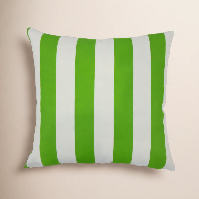 Reversible Throw Pillow, 18" H x 18" W x 5" D, Green