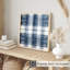 Motif à carreaux abstrait bleu, reproduction d'art moderne sans cadre-935386021