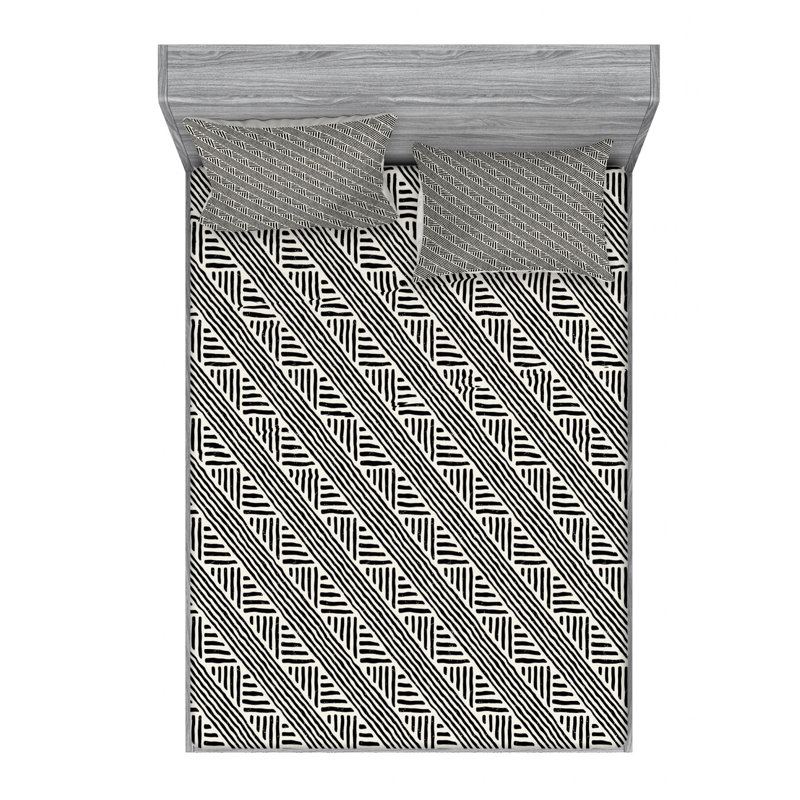 Ensemble de draps Tribal, Ensemble de drap pour grand lit avec drap-housse