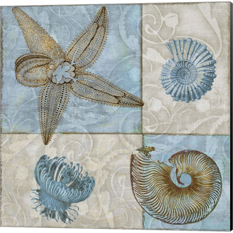 «Sea Life» par Color Bakery, art sur toile (ensemble de 2)