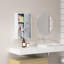 Armoire à pharmacie verrouillable en acier inoxydable, 12 po x 20 po, argent, 3 niveaux, rangement mural verrouillable et hygiénique, hygiénique