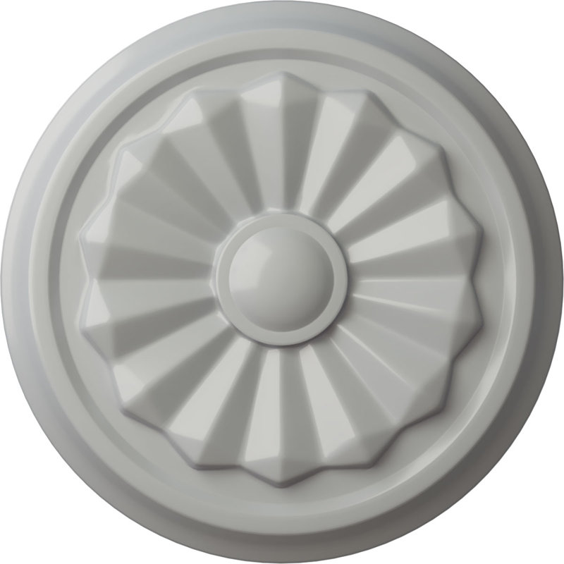 Médaillon de plafond Endurathane Olivia, 7 7/8 po x P 1 1/8 po (convient aux auvents jusqu'à 3 1/2 po), Givré