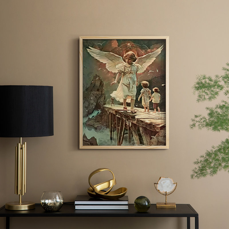 Religious Series CDXL, reproduction encadrée - bois massif, H 11 po x l 9 po, Naturel