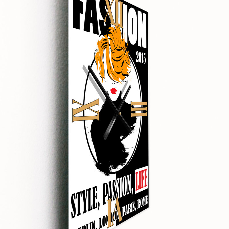 Horloge murale Passion Life Fashion Girl, Grand